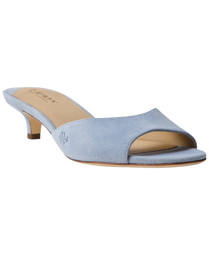 Lauren Ralph Lauren Women's Francesca Round Toe Sandals - Dust Blue Suede