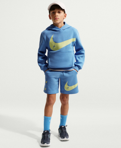 Nike Boys' and Girls' 7-20 Sportswear Club Long-Sleeve Hoodie - University Blue