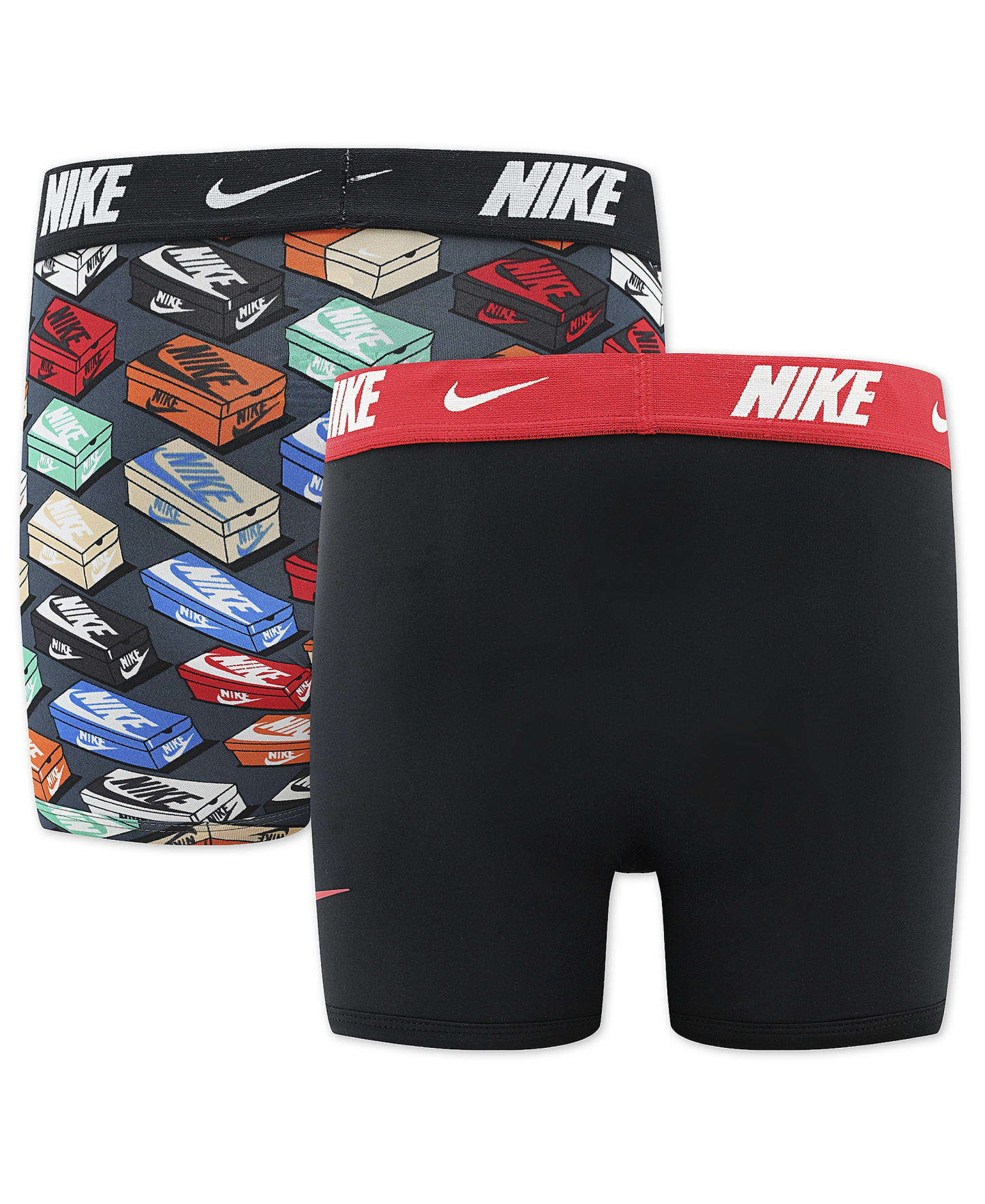 Nike Boys' 8-20 Printed Boxer Briefs, 2-Pack - Black/Multi