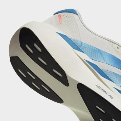 Women's adidas Adizero EVO SL Woven Running Shoes - Part 1 - Off White/Light Blue/Off White - Detail shot