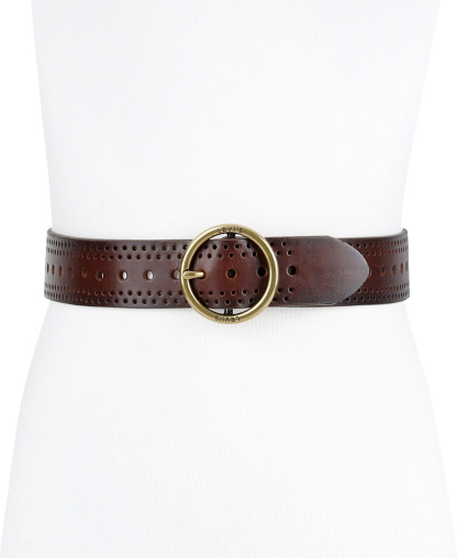 Levi's Women's Adjustable Laser Cut Leather Belt - Brown