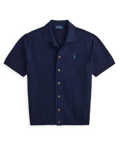 Polo Ralph Lauren Men's Cotton-Linen Cardigan Shirt - Bright Navy