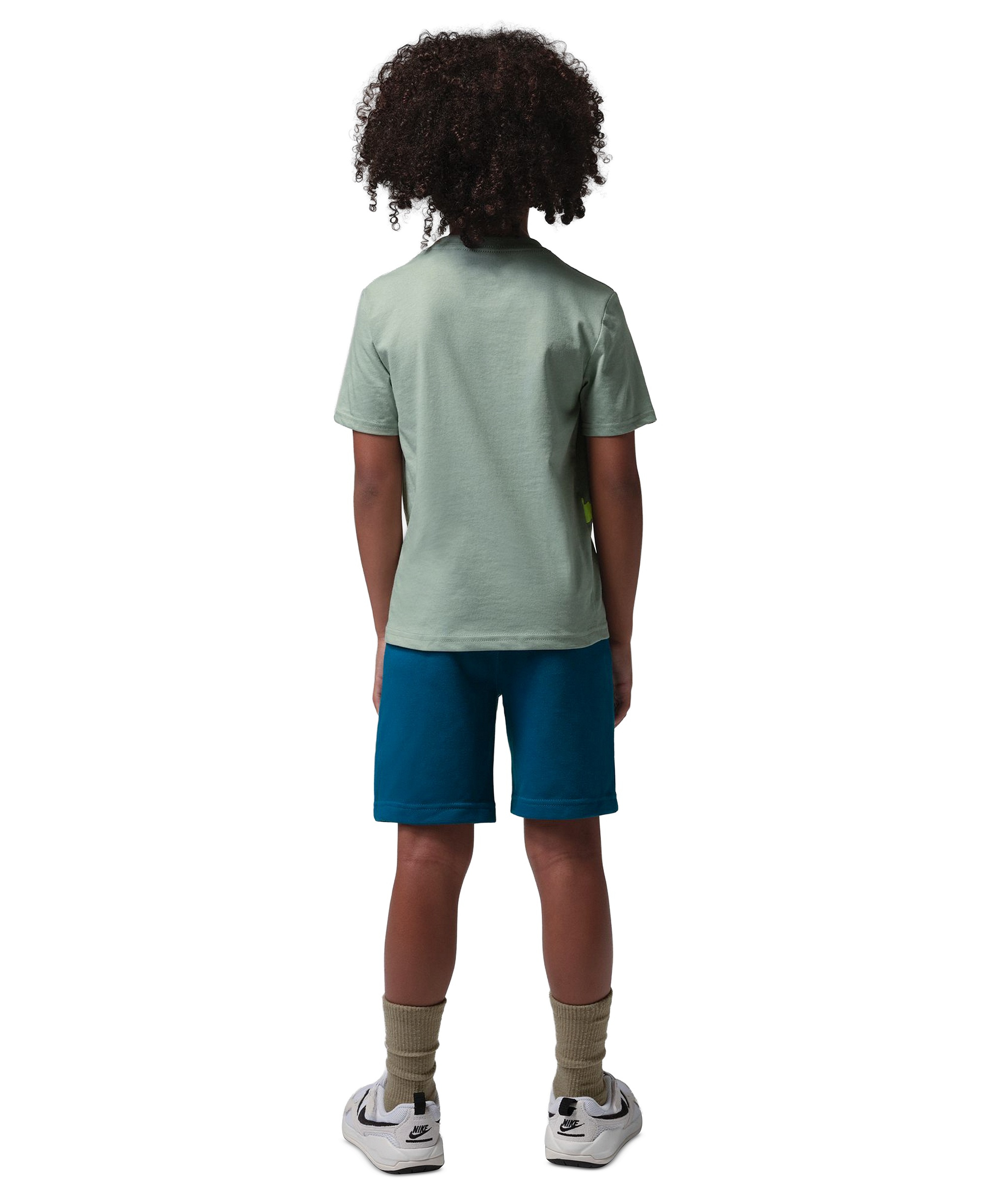 Jordan Boys' 4-7 Jumbo Jumpman T-Shirt and Shorts, 2-Piece Set - Green Abyss