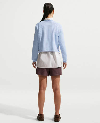 Nike Women's Sportswear Chill Waffle Loose Mid-Rise Shorts - Tattoo/Sail