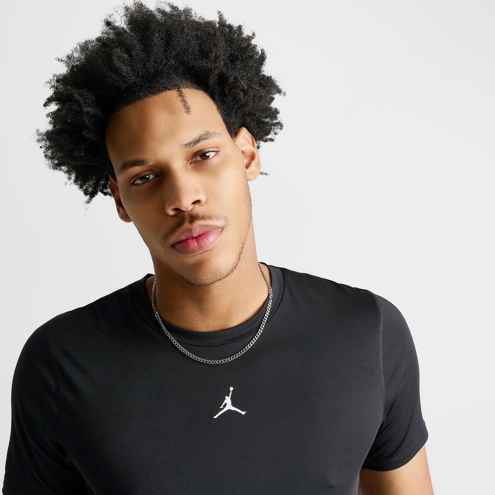 Men's Jordan Sport Dri-FIT Compression Top - Black/White - view 5