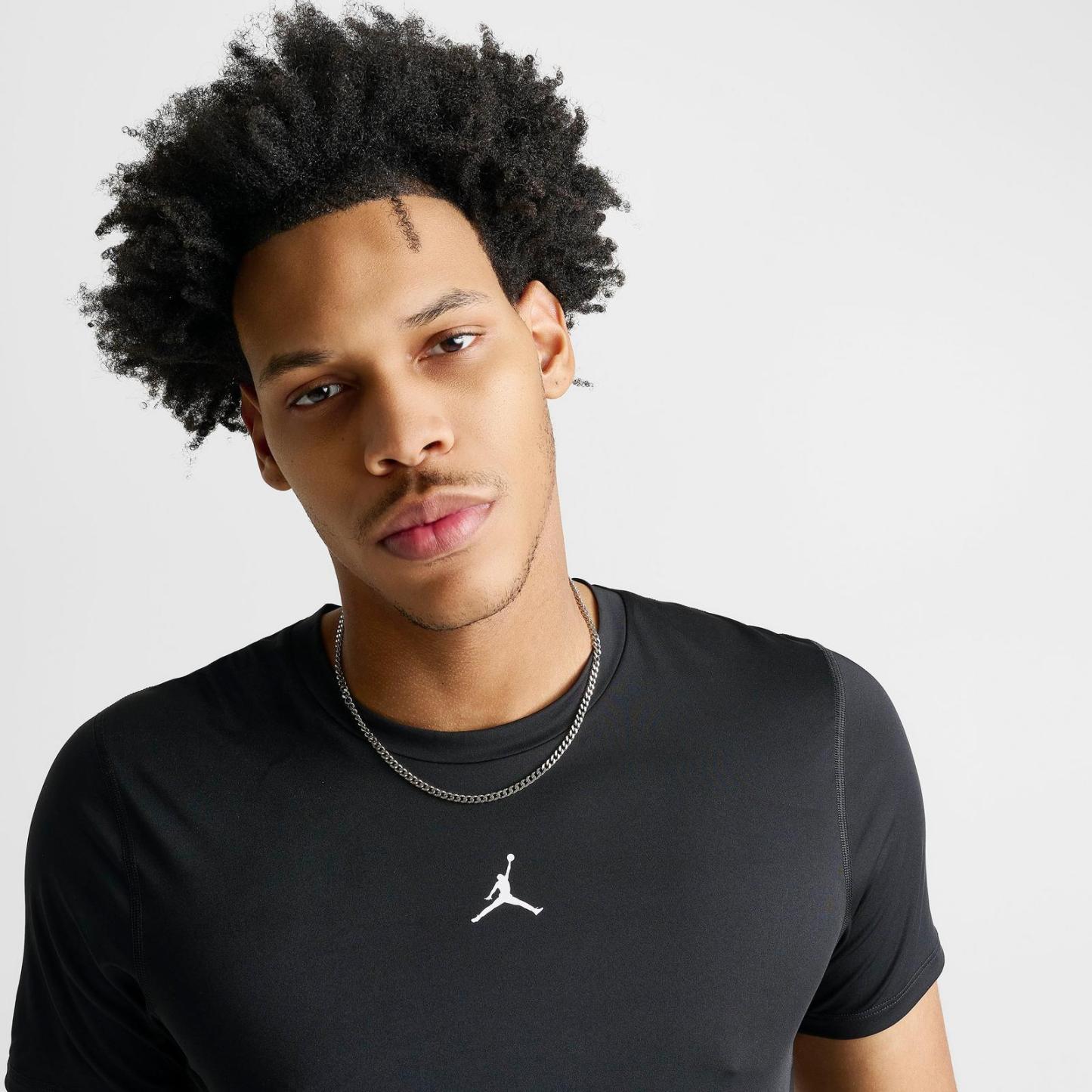 Men's Jordan Sport Dri-FIT Compression Top - Black/White - view 5