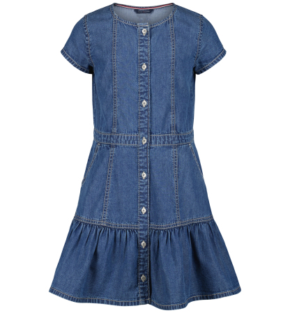 Tommy Hilfiger Girls' 4-16 Denim Short-Sleeve Dress - Dekalb Wash
