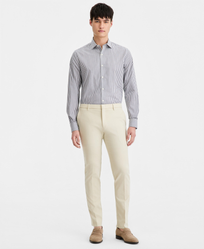 Tommy Hilfiger Men's Modern-Fit TH Flex Stretch Solid Performance Pants - CREAM