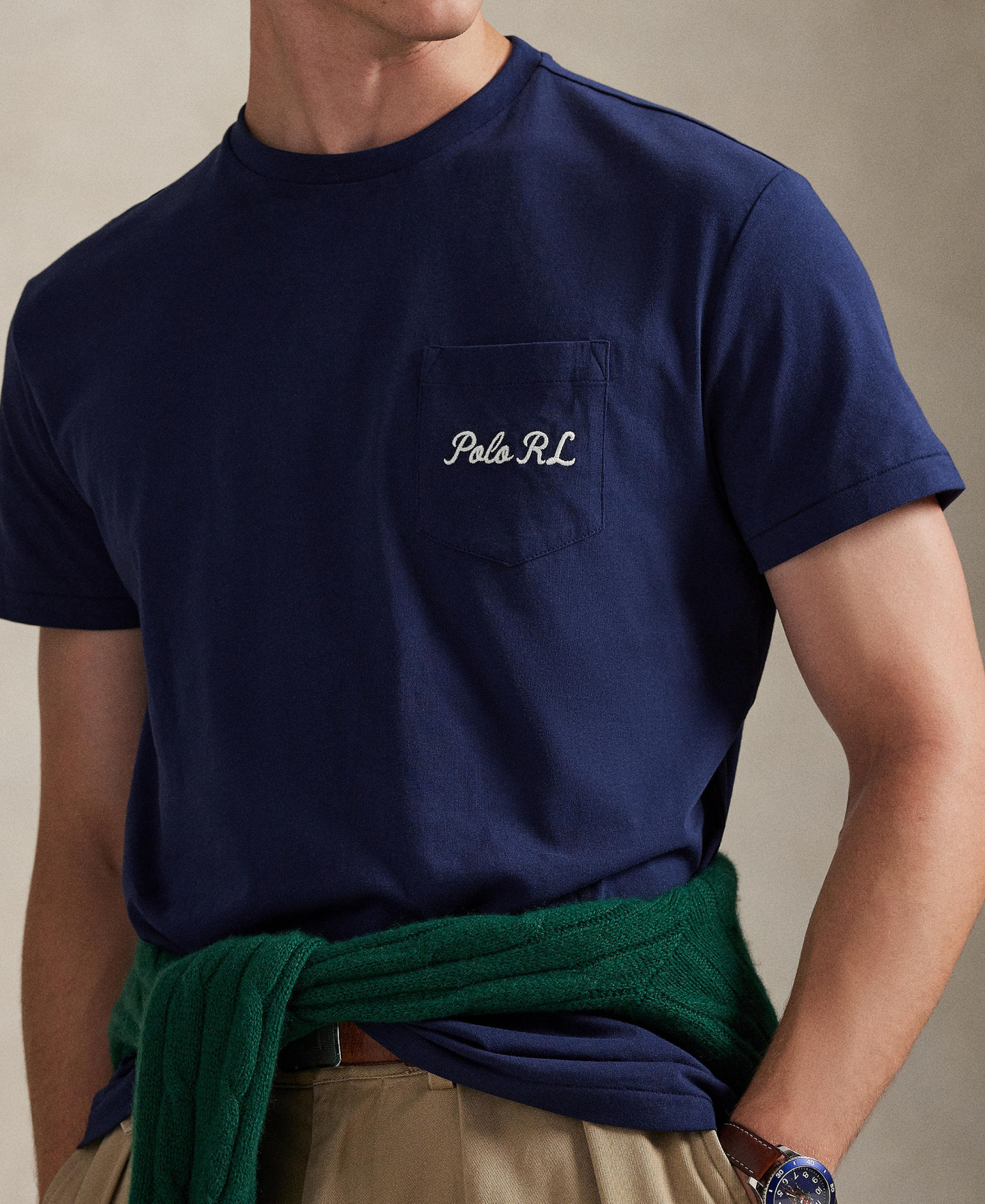 Polo Ralph Lauren Men's Classic-Fit Bear Print Jersey T-Shirt - Newport Navy/Society Bear