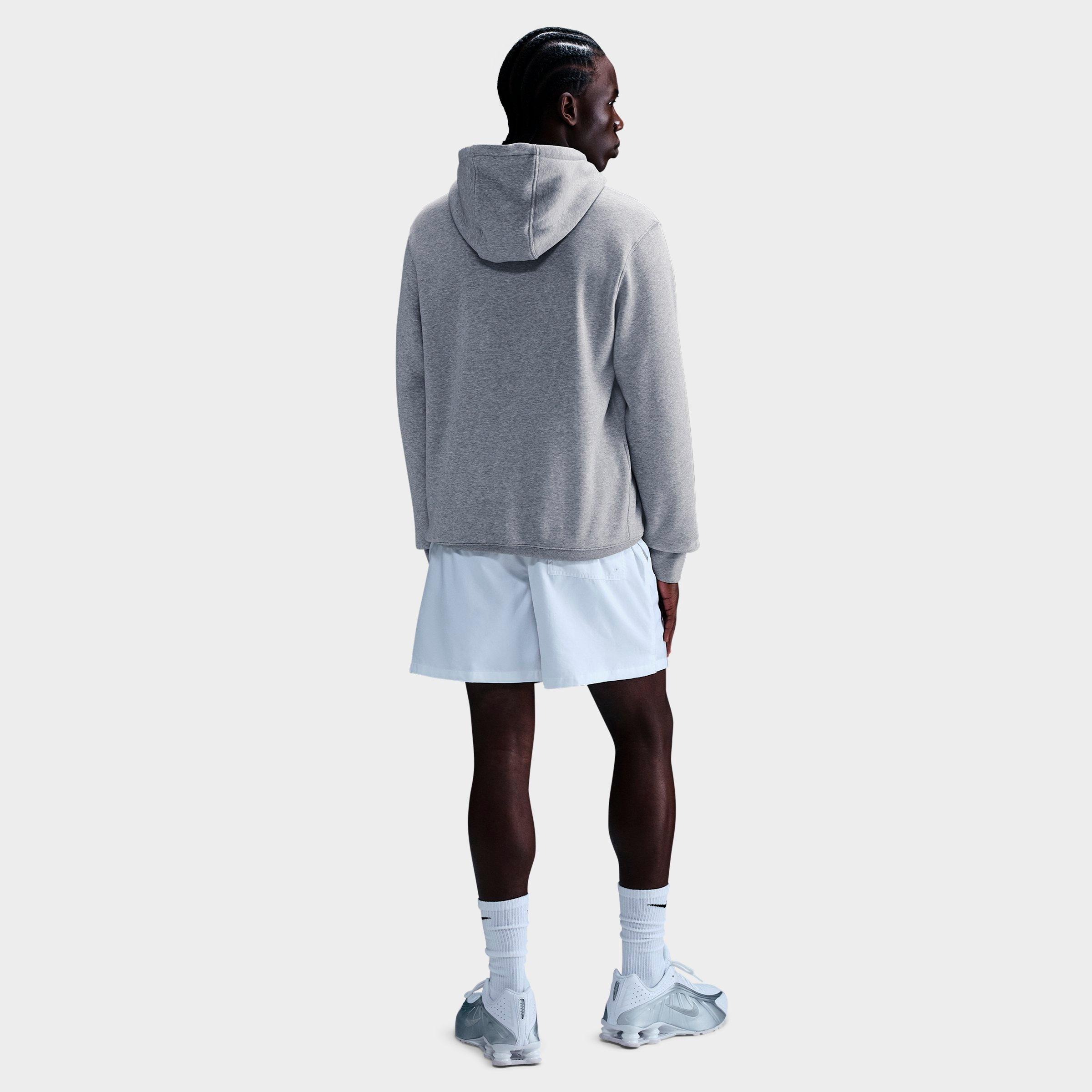 Men's Nithtke Club Fleece Premium Embroidered Pullover Hoodie - Part 1 - Dark Grey Heather/Light Smoke Grey/White