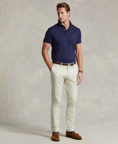 Polo Ralph Lauren Men’s Slim-Fit Soft Cotton Polo Shirt - Refined Navy