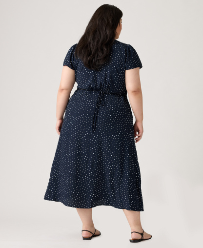 Levi's Women's Lilith V-Neck Midi Dress - Inga Dot Navy Blazer