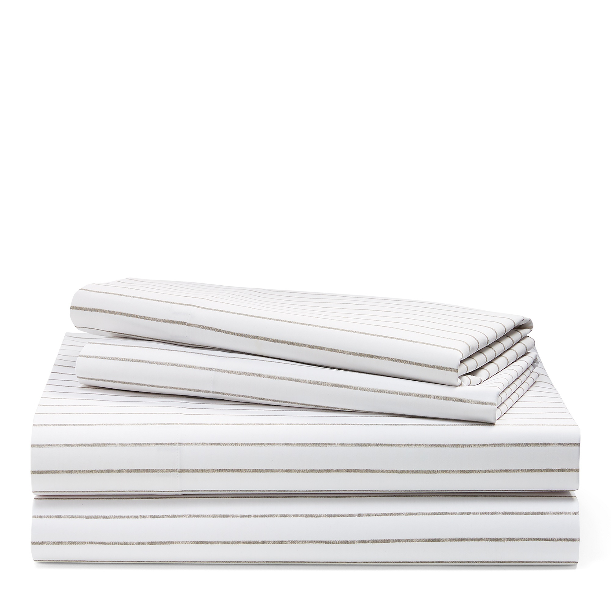 Lauren Ralph Lauren Spencer Stripe Sheet Set, Queen - Stone Grey