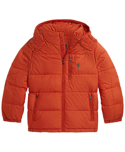 Polo Ralph Lauren Big Boys Ripstop Down Hooded Jacket - Varsity Orange