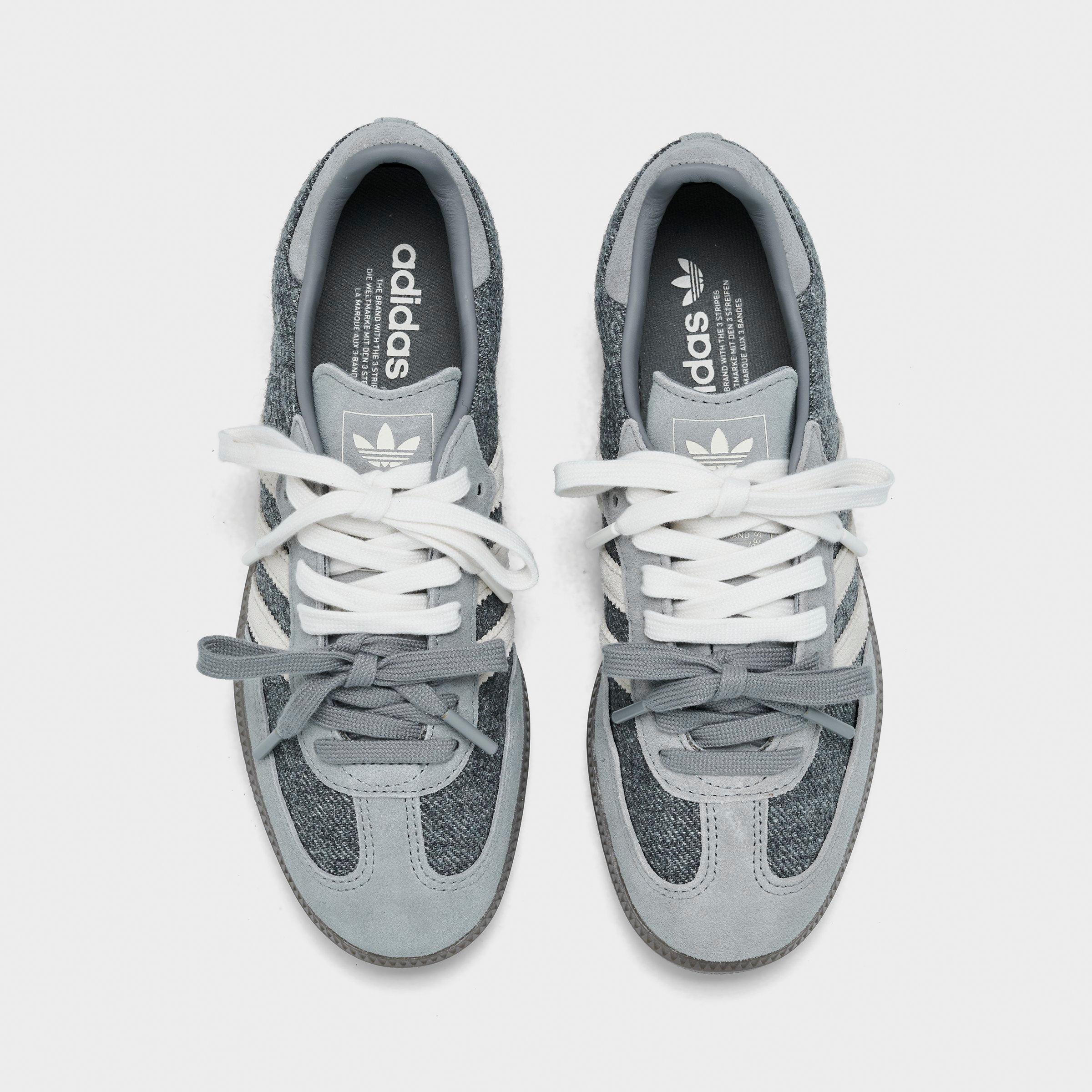 Women's adidas Originals Samba OG Casual Shoes - Part 5 - Grey/Off White/Gum - Top view