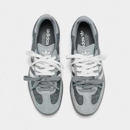 Women's adidas Originals Samba OG Casual Shoes - Part 5 - Grey/Off White/Gum - Top view