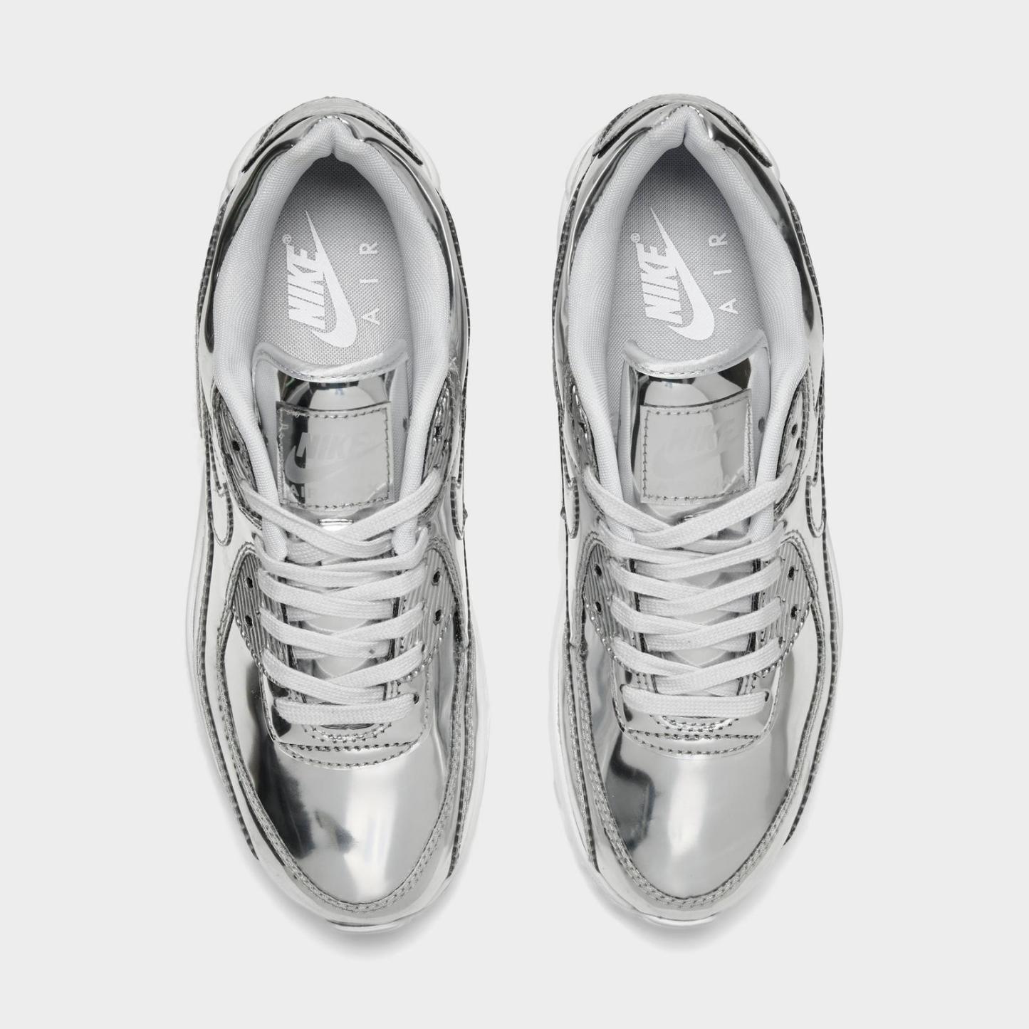 Women's Nike Air Max 90 SP Casual Shoes - Chrome/Pure Platinum/White