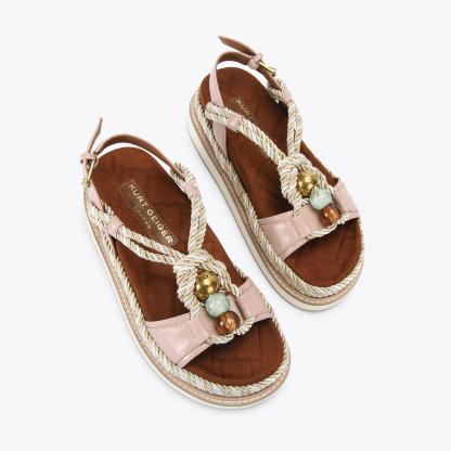 Kurt Geiger London Orson Rope Sandal - Pink - view 3