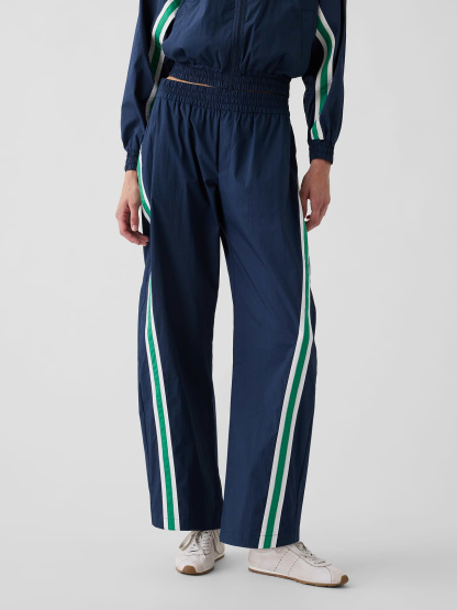 Gap × Malbon Textured Poplin Barrel Track Pants - Vintage navy