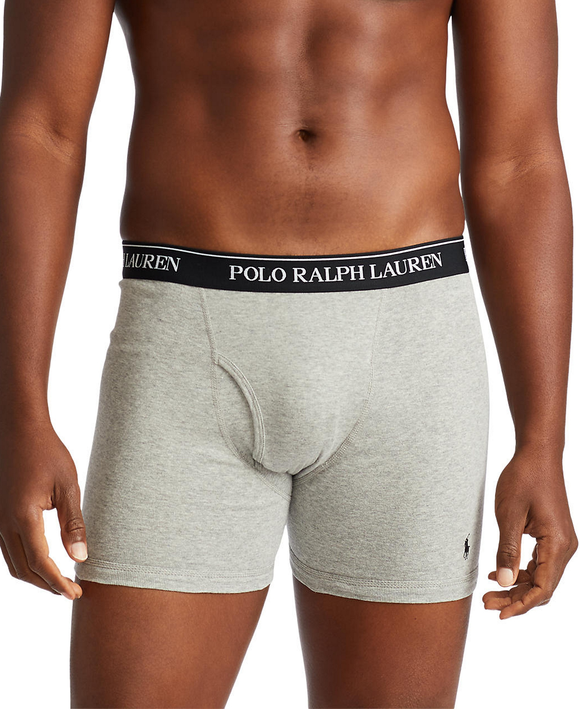 Polo Ralph Lauren Men's 3-Pack Classic Cotton Boxer Briefs - Andover Heather
