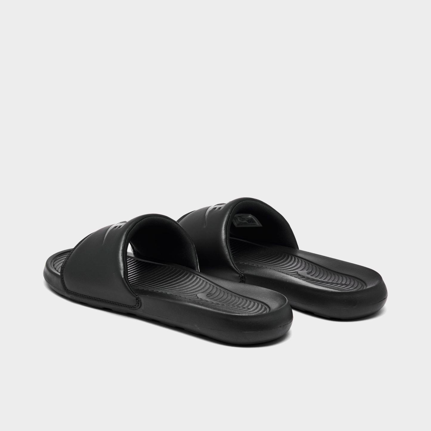 Men's Nithtke Victori One Slide Sandals - Black/Black/Black - Back view