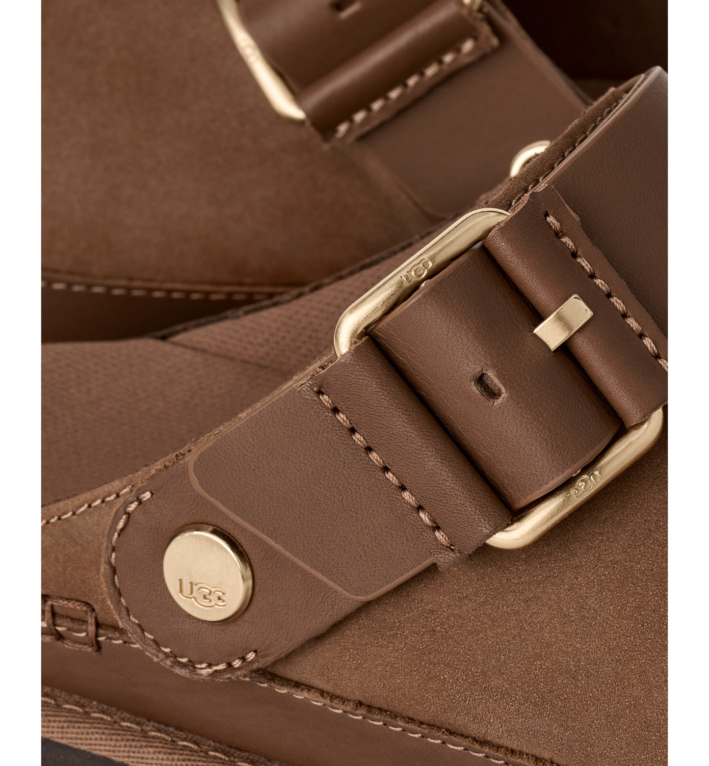 UGG® Women's Goldenstar Villa Round Toe Clogs - Dark Chestnut
