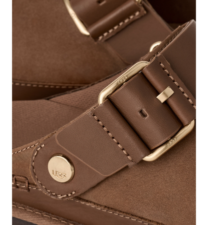 UGG® Women's Goldenstar Villa Round Toe Clogs - Dark Chestnut
