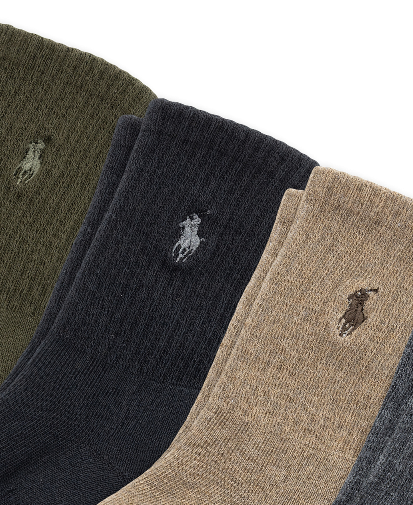 Polo Ralph Lauren Boys' 4-11 Solid Crew Socks, 6-Pack - Charcoal