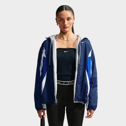 Women's Nithtke Sportswear Oversized Track Jacket - Midnight Navy/Old Royal/White/White