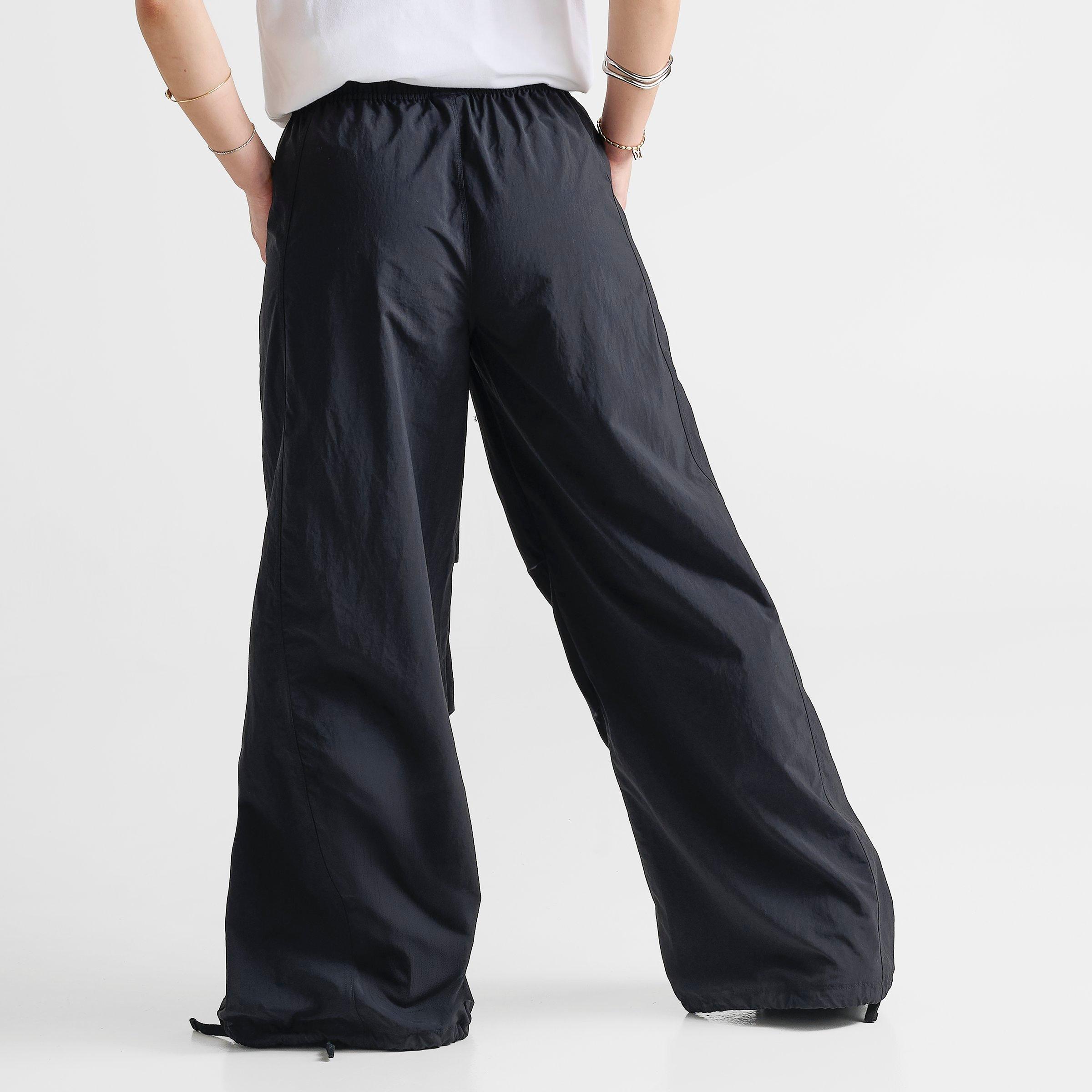Women's Nithtke Sportswear Loose Mid-Rise Structured Pants - Black/Sail
