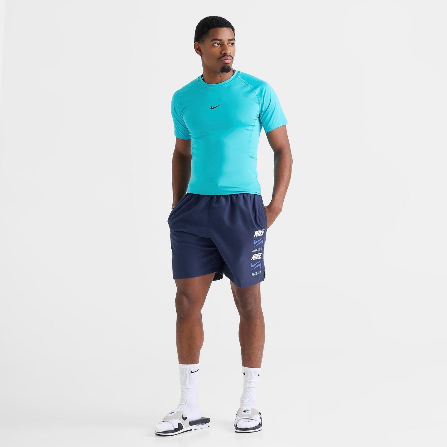 Men's Nithtke Swim Stack Logo Volley Shorts - Midnight Navy