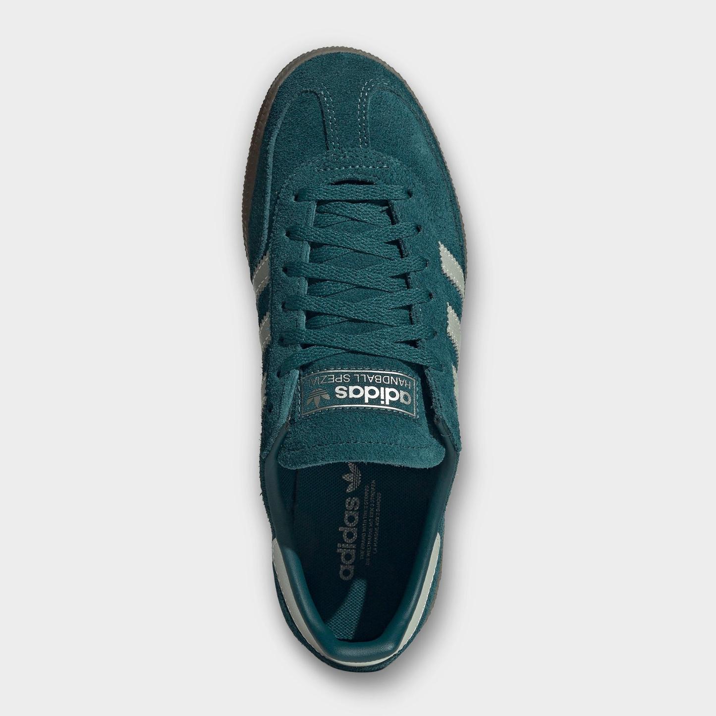 Women's adidas Originals Handball Spezial Casual Shoes - Part 4 - Rich Green/Supplier Colour/Gum - Top view