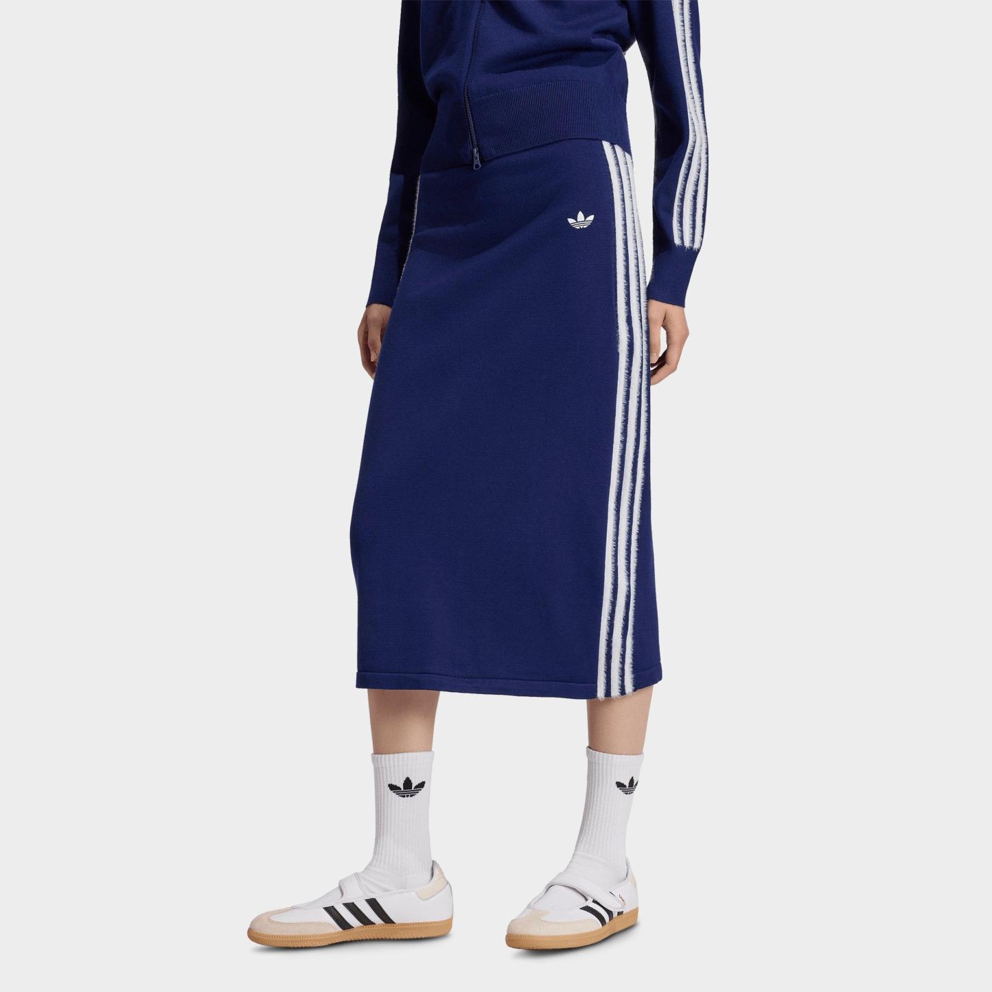 Women's adidas Originals Knitted Skirt - Dark Blue/White