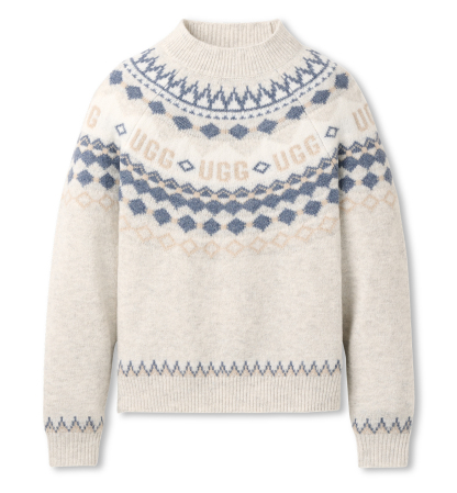 UGG Women's Braylee Uggisle Crewneck Sweater - Grey Heather