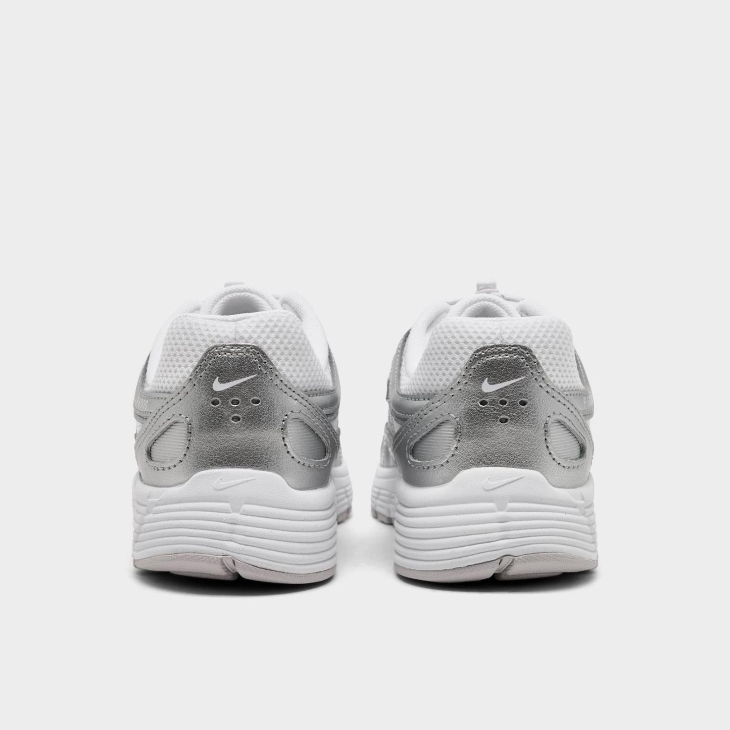 Big Kids' Nike P-6000 Utility Casual Shoes - White/Vast Grey/Metallic Silver