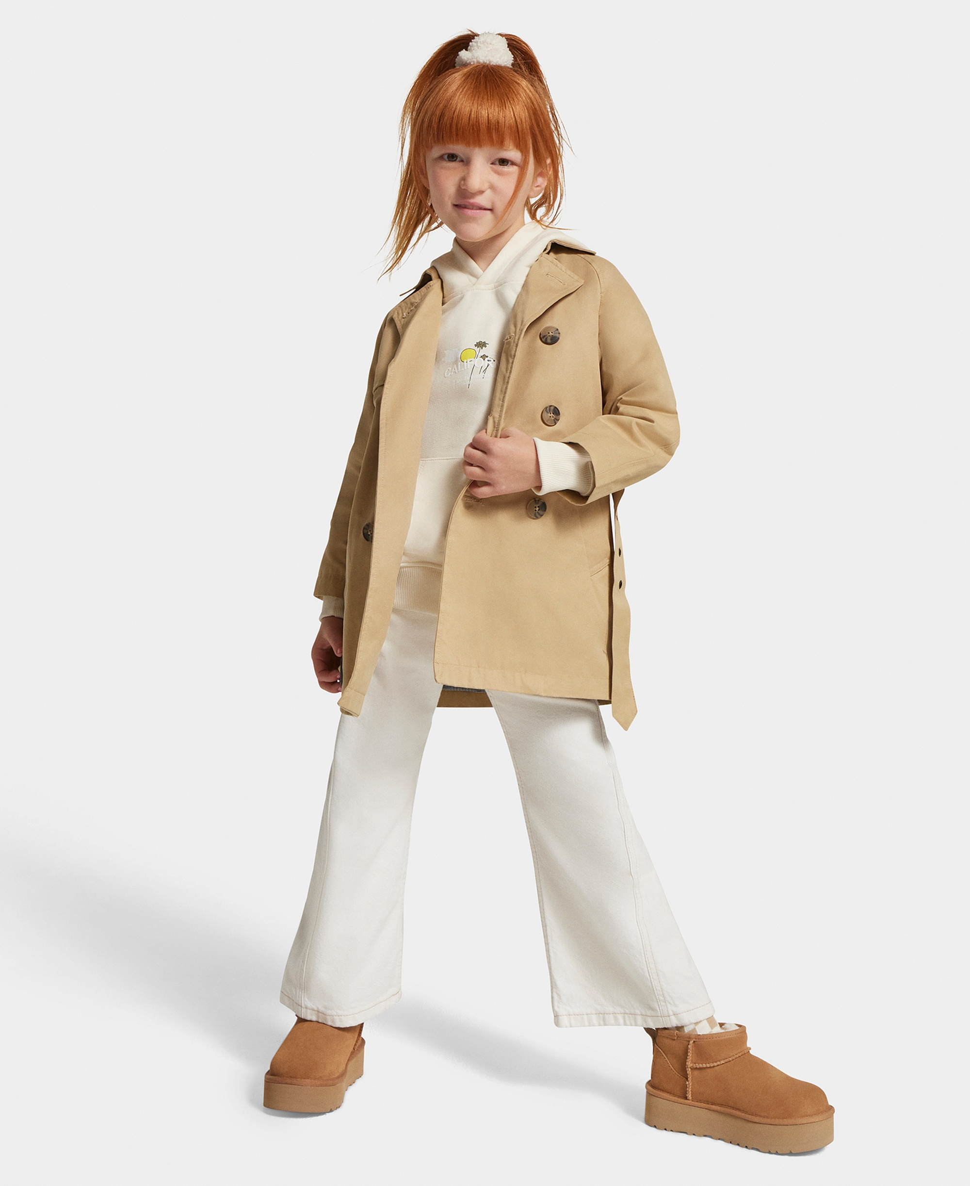 UGG® Kids Classic Ultra Mini Platform Booties - Chestnut