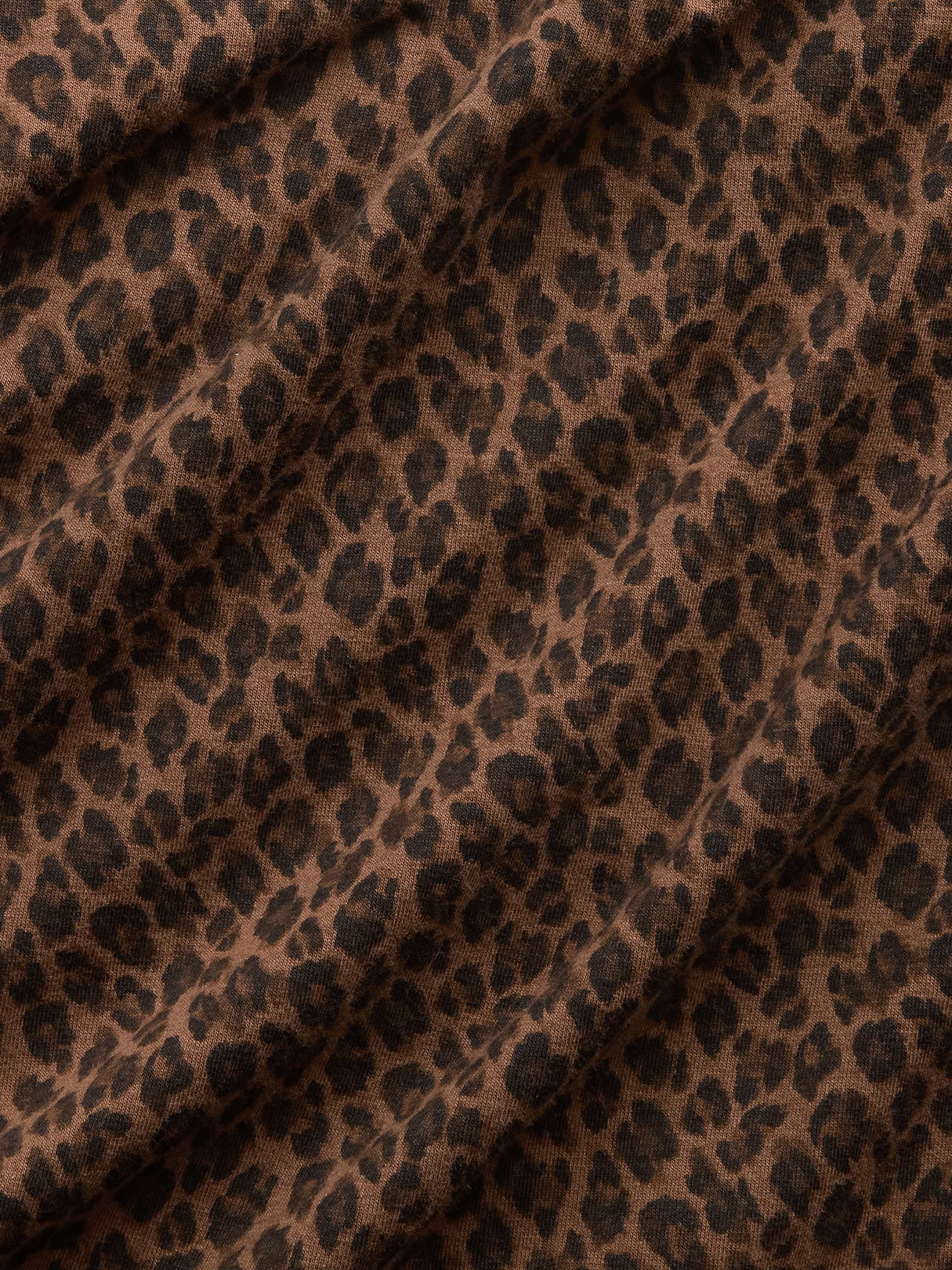 CloseKnit Jersey Scoop-Back T-Shirt - Leopard brown print