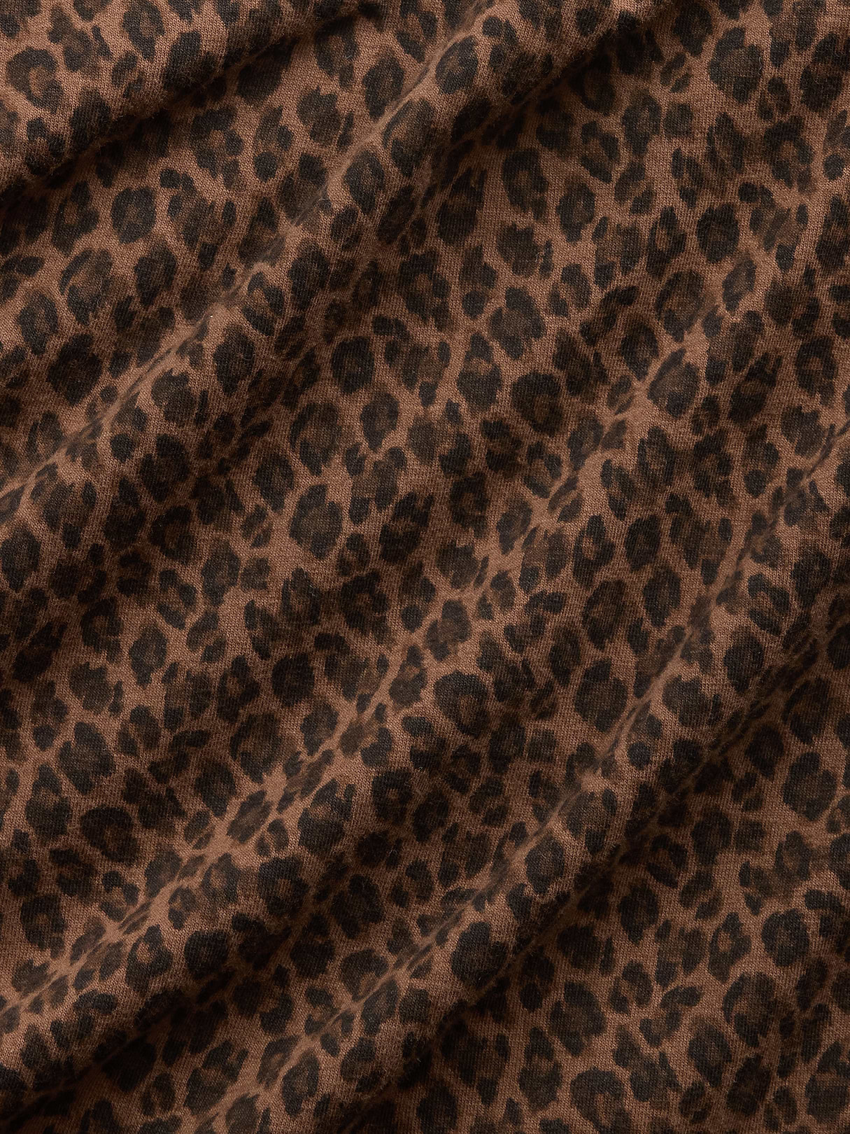 CloseKnit Jersey Scoop-Back T-Shirt - Leopard brown print