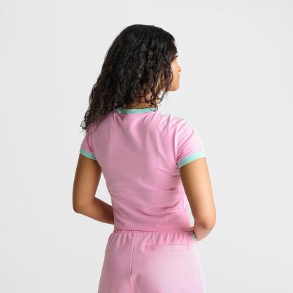 Women's adidas Originals adicolor 3-Stripes Baby T-Shirt - True Pink/Clear Mint