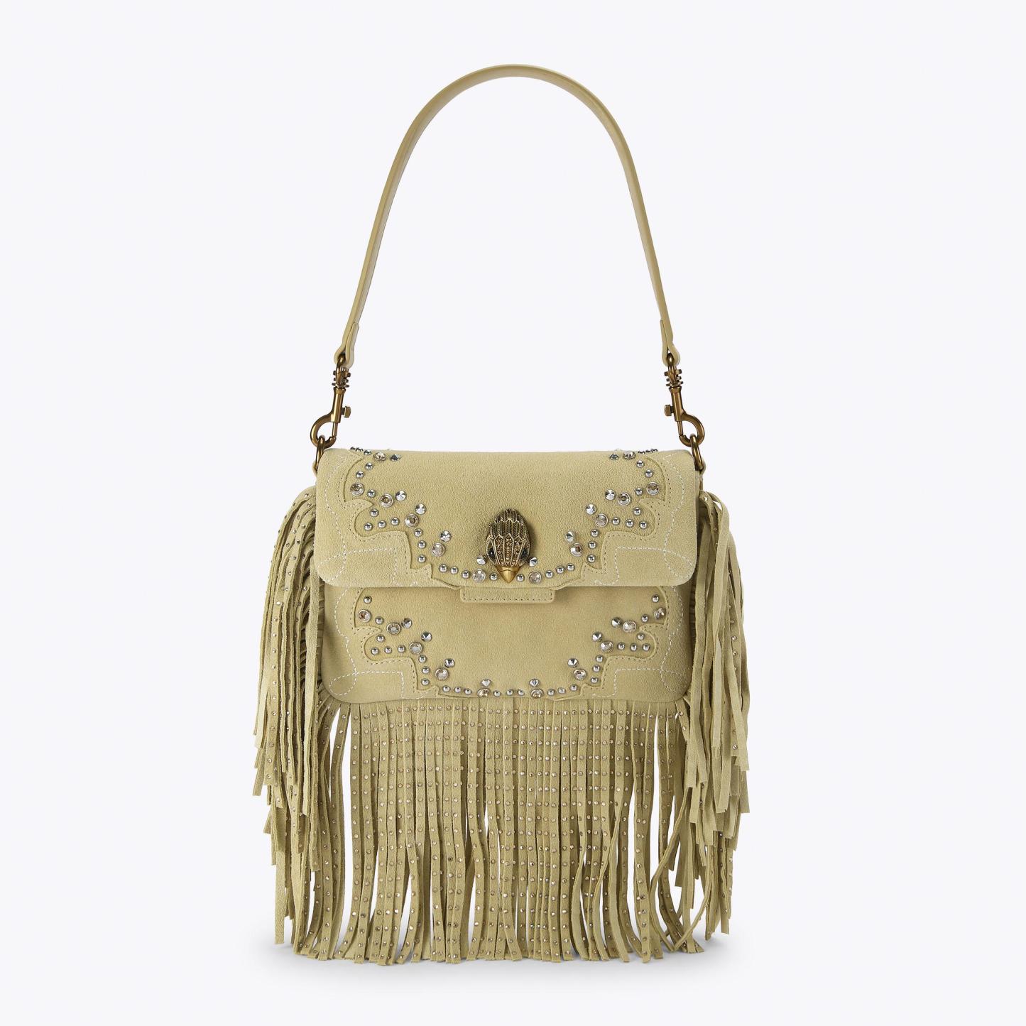 Kurt Geiger London Oxford Fringe Shoulder Bag - White