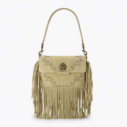 Kurt Geiger London Oxford Fringe Shoulder Bag - White