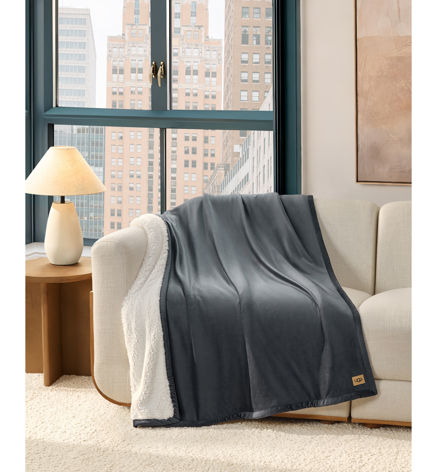 UGG® Dasha Throw, 50" x 70" - Oyster