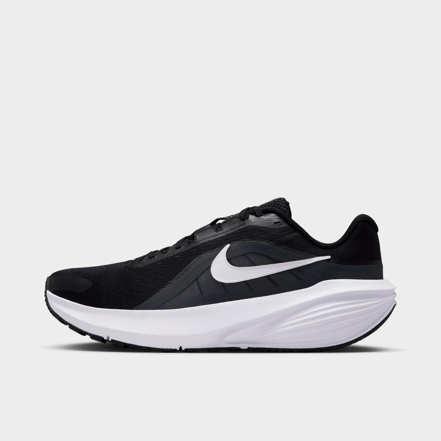 Men's Nithtke Downshifter 14 Running Shoes - Black/Anthracite/Wolf Grey/White - Left shoe facing left. Outside of the shoe.