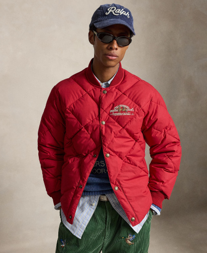 Polo Ralph Lauren Men's Quilted Polo Sportsman Jacket - Sweet Tomato