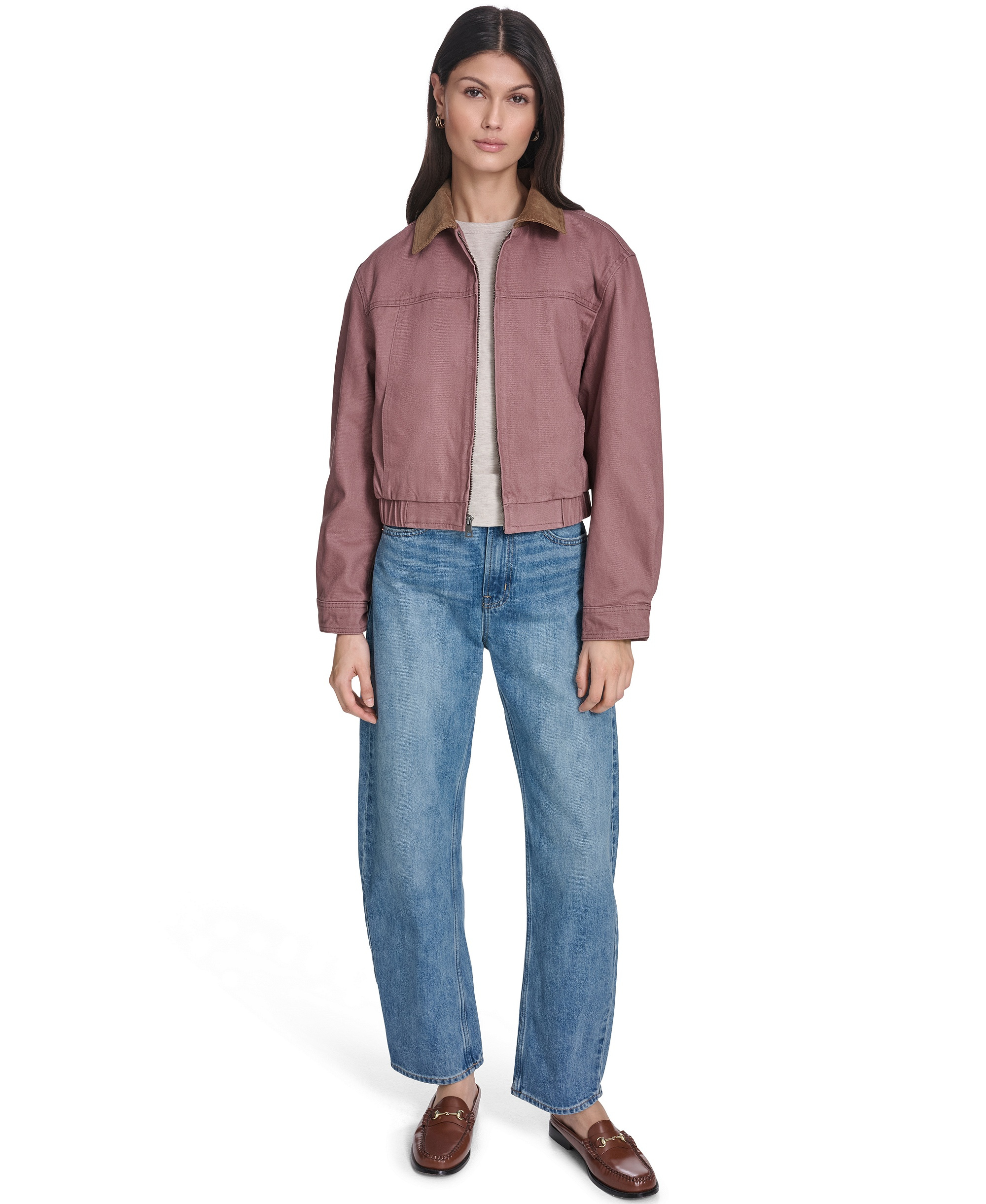 Levi's Women's Zip-Front Laydown Collar Coat - Woodrose