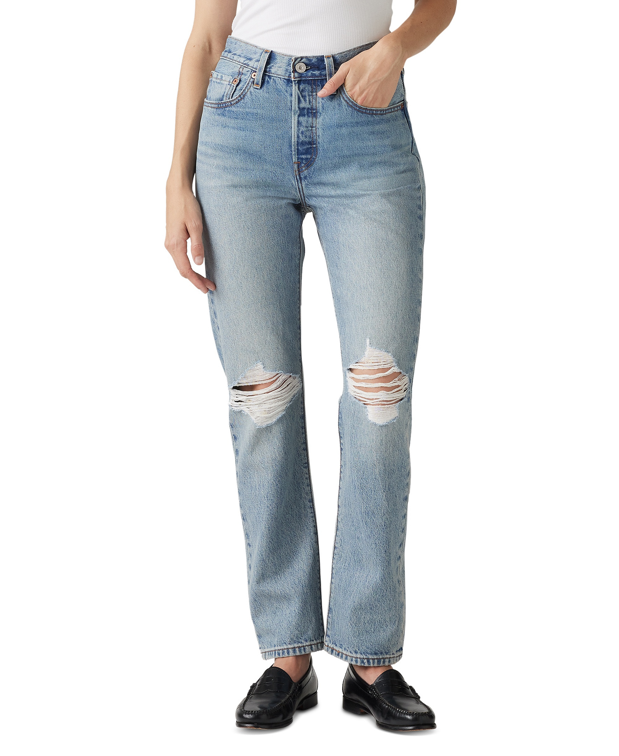 Levi's Women's 501 Original-Fit Straight-Leg Jeans - Plan To Stay