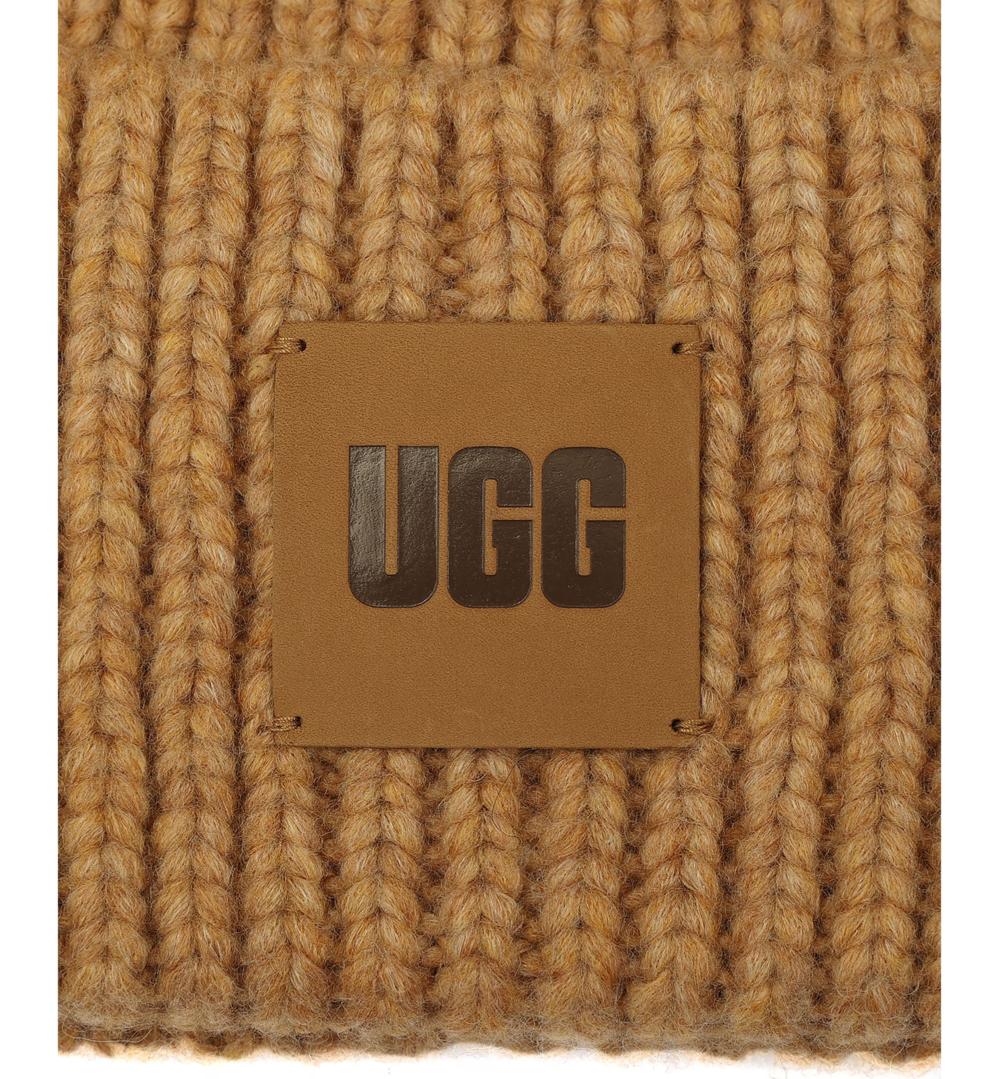 UGG® Men's Chunky Ribbed Stretch-Fit Beanie - Camel