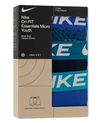 Nike Boys' 8-20 Essential Dri-FIT Boxer Briefs, 3-Pack - Bright Spruce