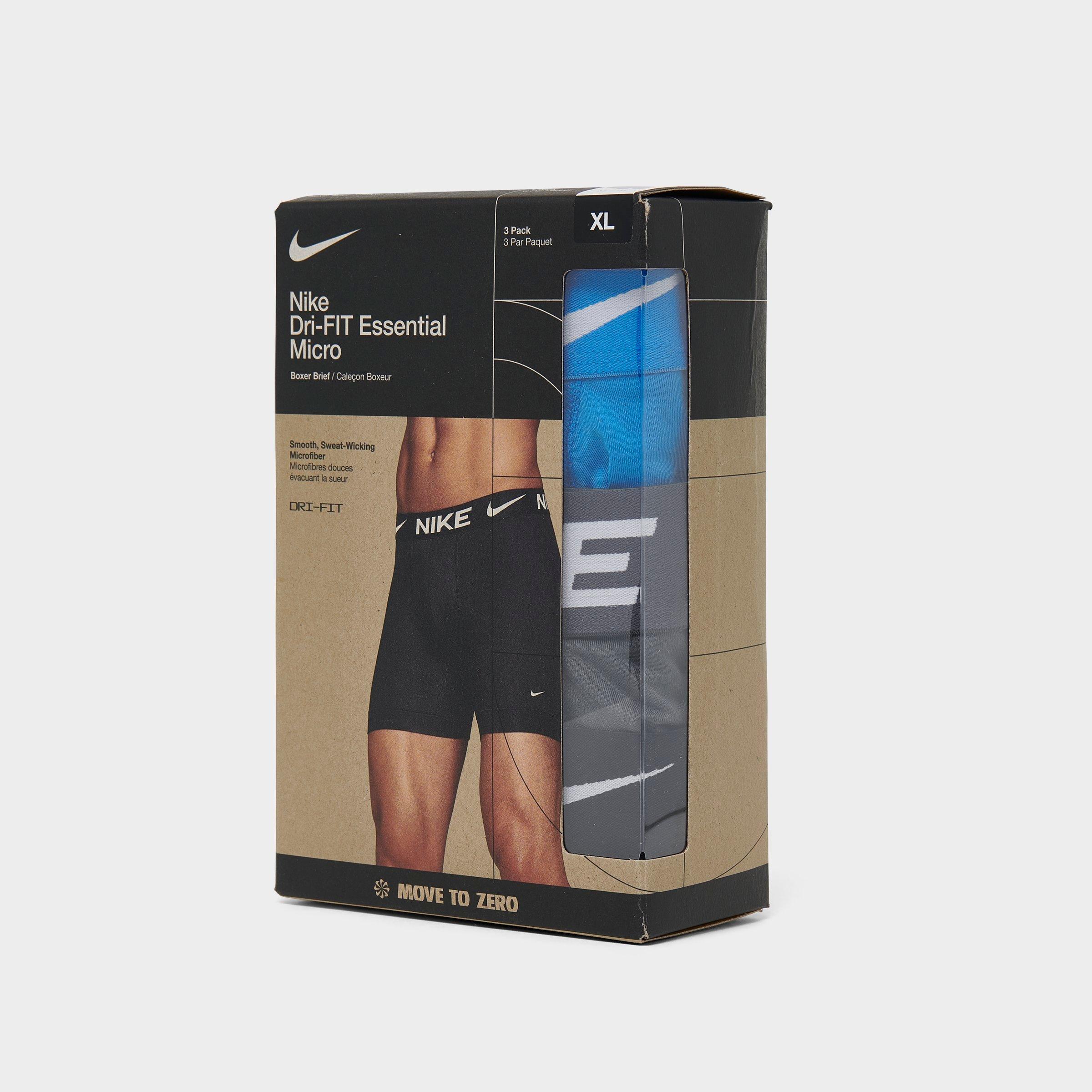Men's Nithtke Dri-FIT Essential Micro Boxer Briefs (3-Pack) - Blue
