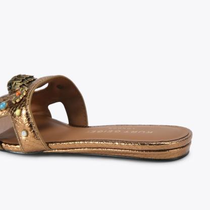 Kurt Geiger London Eagle Cut Out Flat Sandal - Metallics - view 4